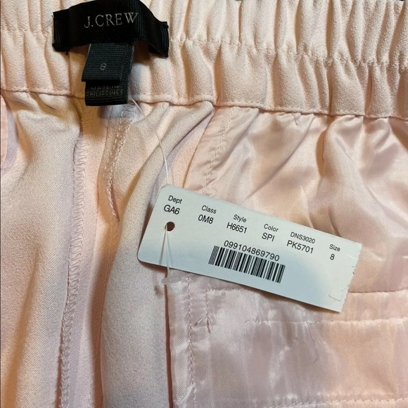 NWT J.CREW Women's Elastic Waist Short H6651 Crepe Sunwashed Pink sz 8 - Picture 6 of 7